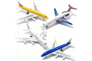 CLKDPNO AirPlane Toys-4 Piece Pull Back Plane Toys Set - Diecast Aeroplane Model Age 2+ for Boys & Girls, Easy to Play Christmas & Birthday Gifts