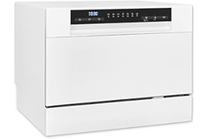 Exquisit Mini-Geschirrspüler, Tischspülmaschine, 55 cm breit, spülmaschine klein, Auto Türöffner, ECO-Modus, GSP5206-030D weiss