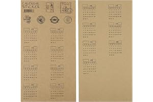 LEEQ Kalenderaufkleber-30 Kalenderaufkleber Selbstklebende Index-Registerkarten, Kalender Aufkleber Monatlich, Planer Selbstklebende Index-Registerkarten Monatliche Index-Teiler Bullet Journal