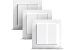 GIRA + Senic Interruptor Inteligente Friends of Hue | Interruptor Inalámbrico Homekit con Regulador de Luz para Bombillas Inteligentes Philips Hue | Sin Batería y Sin Carga | 3x Blanco Mate