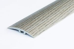 TMW Profiles uPVC Door Edging Floor Trim 30mm – Wood Effect – 23 Colours – Self-Adhesive, 0.9m Length (Verden Oak)