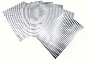 KAIYUAN 6 Sheets x 600pcs Mirror Mosaic Self Adhesive Disco Ball Mirror Tiles DIY Craft Decoration (5x5mm, Silver)