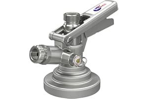 ICH-ZAPFE.DE ich-zapfe Tête de versement, fût avec clé pour Verser Le fût de bière KEG avec Sortie directe - de Haute qualité et sans Rouille pour des résultats de versement Parfaits et Une Longue durée de Vie
