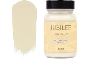 Guild Lane Jubilee Furniture Paint – Upcycle & Transform Wood, Metal & Glass – Soft Sheen Finish for Indoor & Outdoor – Durable & Easy to Apply Multi-Surface Paint (Old English White, 60ml)
