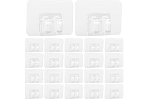 AUTUUCKEE 100pack Outdoor Lights Hooks with Adhesive Strips, Waterproof Cable Holders for Hanging, Tool-Free Installation Clips for Patio Garden Balcony Decor