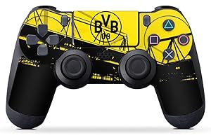 DeinDesign Skin kompatibel mit Sony PlayStation 4 Controller Folie Sticker Borussia Dortmund BVB Fanartikel