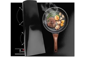 ELEPRUC 60x52cm Protection Plaque Induction Protection Plaque de Cuisson Magnétique Tapis de Protection Plaque Induction Protege Plaque Tapis Silicone Anti Rayures Non Slip