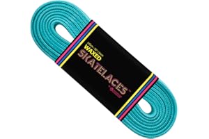 Bont Skates Laces | Roller Skate Waxed Lace | Figure Skates, Inline Skates, Boots, and Regular Shoes | Pool Party Blue