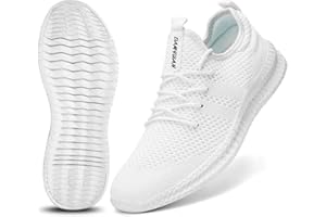 CAIQDM Women Running Shoes Slip-on Walking Sneakers Lightweight Breathable Trainers Tennis Shoes