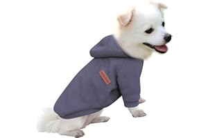 HuaLiSiJi Sweat à Capuche pour Chien, Doux et Confortable, Super Chaud, Bien Conçu, S'enfile Bien (Large, Gris)