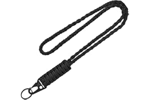 Ouligay Smycz Paracord Heavy Duty Brelok Smycz Plecione gwizdki Smycz na nadgarstek Smycz na szyję do kluczy Identyfikator Posiadacz identyfikatora Telefon Zajęcia