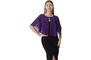 HOTSHAWL Chiffon Capelet Soft capes Shawls and Wraps for Evening Dress Wedding Cape 1920s shawl accessories for women flapper Cover Up