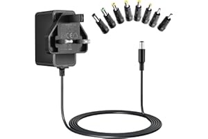 Tonton 9V Power Supply, 2A 1.5A 1A DC Adapter with 8 Tips for Crosley Record Player CR8005A I II III Series, Arduino Uno R3, Schwinn Exercise Bike, Korg Volca Syth Bass, Bowflex Max Trainer, 2M