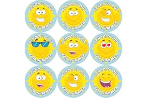 STICKER STOCKER 144 Schools Out for Summer - Sunshine End of Term Year Teacher Reward Stickers Size 30 mm