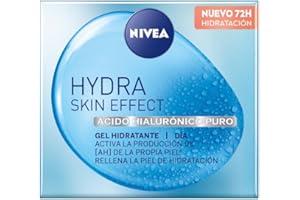 NIVEA Hydra Skin Effect Gel, crema de día con ácido hialurónico puro (50 ml), cuidado de día 72h de hidratación, crema facial hidratante para un cutis más fresco