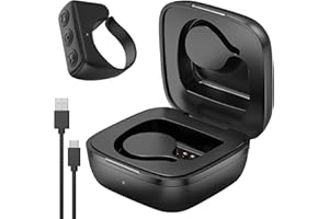 GiReich Tik Tok Bluetooth Fernbedienung,Fingertip Page Turner,Fingerspitzen Seitenwender Scrolling Ring Wiederaufladbares Selfie Kamera Fernauslöser mit Kabelloses Ladecase für iPhone/Android/iPad