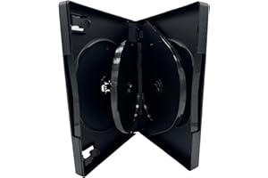 1 x Dragon Trading 5 Disc Nero M Lock CD DVD Blu Ray Disc Case per contenere 5 dischi con dorso da 26 mm e clip per opuscolo Na custodia esterna in plastica per intarsio opere d'arte