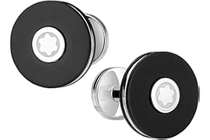 Montblanc Cufflinks Steel Black Resin