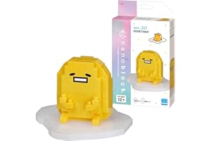 KAWADA Nanoblock Sanrio Gudetama Model | Nanoblock Building Blocks Puzzles For Adults And Kids | Plastic Model Kits With Mini Bricks Make Great Sanrio Gifts For Boys Girls And Adults Age 12+