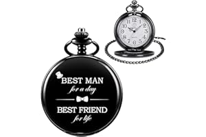 SIBOSUN Taschenuhr mit Gravur, Taschenuhr für Onkel – Vintage Klassische Quarz-Taschenuhren mit Kette für Männer und Frauen