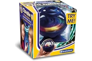 Brainstorm Toys Light Up Fidget Toy Thumbler – Science in Motion, Simply Swirl the Light-Up Spinning Top, Fun Novelty Desktop Toy