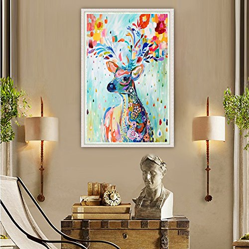 Amazingdeal365 Motiv-süße Reh 5D DIY Diamond Stickerei Malerei Kreuzstich für Balkon,Terasse,Café,Kinderzimmer,Wohnzimmer, Schlafzimmer, Arbeitszimmer usw. - 3