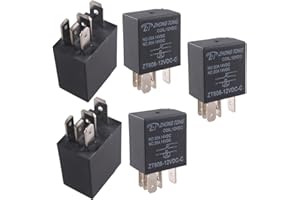 Mintice 5 Piezas 12V 30A Relé 5 Pines Vehículo Coche Relé Kit Automático de Ventilador Eléctrico de La Bomba de Combustible Alta Resistencia Carro Relé de Arranque