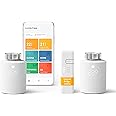 tado° Wifi Kit Base V3+ – Termostato smart digitale, incl. 2 valvole termostatiche wireless – Controllo digitale tramite app 