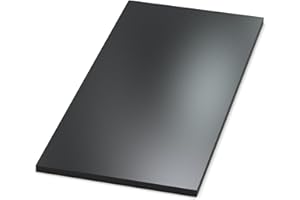 ‎AUPROTEC AUPROTEC Tischplatte 28mm schwarz 1800 mm x 800 mm Holzplatte melaminharzbeschichtet Spanplatte mit 2mm ABS Kante Auswahl: 180x80 cm