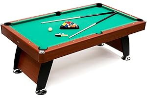 DE VES SPORT PL Ociotrends Mesa de Billar Semi Profesional Alejandría | Color Verde Clásico con Niveladores en Todas Las Patas | Incluye Juego Completo de Accesorios