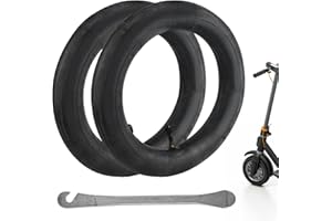 Rhitchy 2 Pneus Chambre à Air Scooter： 8 1/2X2 Épaisse pour Scooter Xiaomi M365, Chambre a Air Trotinette Electrique Avant/Arrière Anti-Crevaison 8,5 Pouces (1 Pied de Biche)