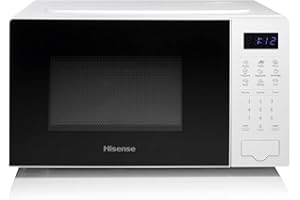 Hisense 700 Watts 20 Litre White Digital Solo Microwave Oven H20MOWS4UK Automatic Defrost, 9 Auto Cook Menus, Clock & Timer, Easy Clean