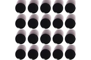ZDZBLX Aimant Puissant, 20pcs Magnet Aimant Plat Petit, Rond Mini Aimants Décoratifs Magnets Blanc, pour Calendrier et Frigo (Noire)
