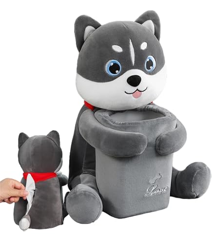 Garneck Taschentuchbox In Corgi-Hundform – Auto-Organizer Aus Plüsch, Ca. 25 X 23 Cm