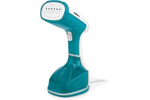 Beldray BEL0815-VDE Défroisseur à vapeur portable – Multi Steam Pro, fer à repasser vertical, lisseur à vapeur, réservoir d’eau de 260ml, convient à la soie/coton, vapeur continue de 15 minutes, 1200W