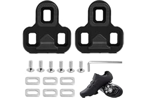 FunWorth Ensemble de Cales de vélo, Compatibles avec Les Pédales Classiques Look Keo Blade 2 Max, Système de Poignée à 3 Trous, Gris, Plaques de Pédales VTT, Accessoires de Vélo de Route