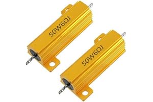 Mdurian 2 X 50W 6 Ohm 5% Aluminiumgehäuse Widerstand Lastwiderstände Gewindebohrer Wirewound Aluminium Gehäuse Drahtwiderstand Gold