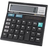 DEİNHAUS CT-512 Masa&uuml;st&uuml; Hesap Makinesi, B&uuml;y&uuml;k Ekran, Check &amp; Correct &Ouml;zellikli, &Ccedil;ift G&uuml;&ccedil; Kaynağı, Siyah