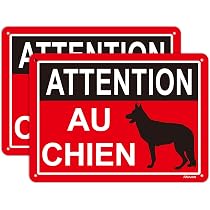 Warnschild „Achtung Hund“ – Aluminium, Reflektierend, 25 X 18 Cm, Mit Bohrungen Für Montage