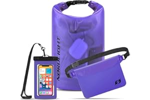 Nordlight Wodoszczelny plecak Dry Bag Rolltop – plecak z wyściełanym paskiem do noszenia, wodoszczelna torba na snowboard, rower, plecak kurierski, trekking, wędkowanie