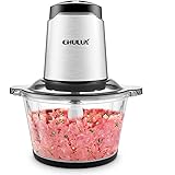 Zerkleinerer Elektrisch, CHULUX Universalzerkleinerer mit Groß Glasbehälter, 2 Geschwindigkeitsstufen,Multizerkleinerer für F