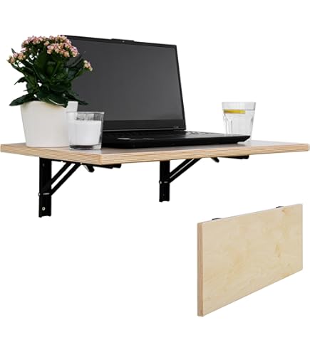 Kiskick Opvouwbare, vierkante MDF-tafel voor 4 personen, innovatief en compact Ruimtebesparende klaptafel voor eetkamer, brandcomputerbureau