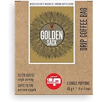 Caff&egrave; Pascucci Colombia Arhuaco Bio - Filtri Drip Bag Compostabili, Confezione Da 5 Pezzi