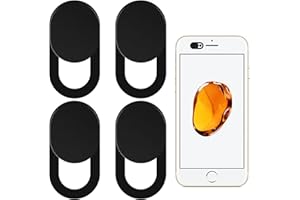 Fagent Paquete de 4 Cubierta Webcam Cover, 18 * 9mm Ovalada Cubierta de Cámara Slider, Tapa Camara Movil de Metal Ultrafina de 0,7mm, para Ordenadores, PC, Portátiles, Tablets y Móviles