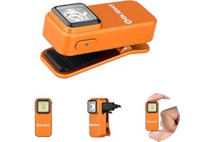OLIGHT Oclip Mini LED Torch with Red Light, 300LM Bright USB-C Rechargeable Flashlight, IPX5 Clip Lamp and 1.5 m Drop Protection, Small Flashing Light for Camping and Safety Warnings (Orange)