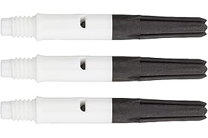 LSTYLE Dart Shafts: L-Shaft Carbon Silent - Spinning Dart Stems - Champagne Rings Included