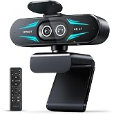EMEET C60E 4K Webcam with Dual Camera, with Wide Angle Cameras and Telephone, 11X Max Hybrid Zoom and PDAF Autofocus, Remote