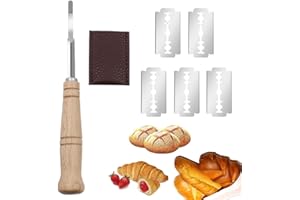 XURJUMI Lame Pain Boulanger, Lame Boulanger Lame à Pain avec 10 Lames Boulanger Scarificateur pour Pain Incisette Pain Rasoir à Pain Cutter Boulangerie pour Grigner Scarifier Pâte