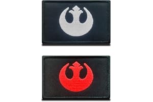 ZCKETO 2 Pezzi Film L'Alleanza Ribelle Feccia Ribelle Divertente Ricamato Compatibile con Velcro Morale Appliques Emblema Patch per Biker Zaino Abbigliamento Uniforme Gilet Cappello Cane