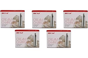 Mosa 50 Sahnekapseln für Sahnebereiter, Einweg- Sahnepatronen, Druckkapseln für Sahnespender